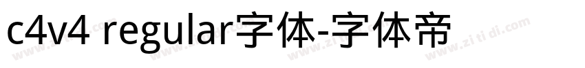c4v4 regular字体字体转换